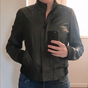 Black ‘faux’ leather jacket